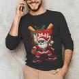 HUGvyn Santa Playing Baseball Ice Cream Drip Christmas Boys Unisex Long Sleeve T-Shirt HUGvyn Santa Playing Baseball Ice Cream Drip Christmas Boys Unisex Long Sleeve T-Shirt