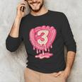Ice Cream Baseball Glove 3rd Birthday Edition Unisex Long Sleeve T-Shirt Ice Cream Baseball Glove 3rd Birthday Edition Unisex Long Sleeve T-Shirt