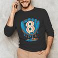 Ice Cream Baseball Glove 8th Birthday Edition Unisex Long Sleeve T-Shirt