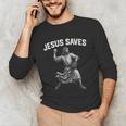 Jesus Saves Shirt Religious Christian Faith Baseball Unisex Long Sleeve T-Shirt Jesus Saves Shirt Religious Christian Faith Baseball Unisex Long Sleeve T-Shirt