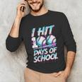 Kids 100 Days Of School 100th Day Baseball Ice Cream Drip Unisex Long Sleeve T-Shirt