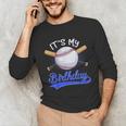Kids 8th Baseball Birthday Party Boys Sport Fan 8 Years Old Unisex Long Sleeve T-Shirt