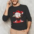 Kids Valentine Baseball Boys Valentines Day Tee Unisex Long Sleeve T-Shirt
