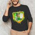 Leprechaun Baseball St Patricks Day Ice Cream Drip Men Boys Unisex Long Sleeve T-Shirt