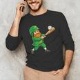 Leprechaun Playing Baseball St Patricks Day Men Boys Kids Unisex Long Sleeve T-Shirt Leprechaun Playing Baseball St Patricks Day Men Boys Kids Unisex Long Sleeve T-Shirt