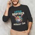 Little Brother Biggest Fan Baseball Cream Drip Crossed Bats Unisex Long Sleeve T-Shirt