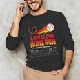 Love Is Our Home Run Baseball Valentine Couple Unisex Long Sleeve T-Shirt Love Is Our Home Run Baseball Valentine Couple Unisex Long Sleeve T-Shirt