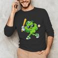 Lucky Shamrock Playing Baseball St Patrick's Kids Boys Unisex Long Sleeve T-Shirt Lucky Shamrock Playing Baseball St Patrick's Kids Boys Unisex Long Sleeve T-Shirt