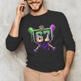 Mardi Gras Baseball Carnival Party Ice Cream Drip Boys Unisex Long Sleeve T-Shirt Mardi Gras Baseball Carnival Party Ice Cream Drip Boys Unisex Long Sleeve T-Shirt