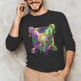 Mardi Gras Ice Cream Drip Baseball Sports For Men Women Kids Unisex Long Sleeve T-Shirt