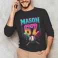 Mason 67 Ice Cream Drip Baseball Ice Cream Drip Unisex Long Sleeve T-Shirt