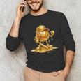 Melting Baseball Mascot Slugger Bat Cap Cartoon Unisex Long Sleeve T-Shirt Melting Baseball Mascot Slugger Bat Cap Cartoon Unisex Long Sleeve T-Shirt