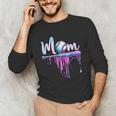 Mom Baseball Ice Cream Drip Birthday Boy Family Unisex Long Sleeve T-Shirt Mom Baseball Ice Cream Drip Birthday Boy Family Unisex Long Sleeve T-Shirt