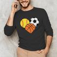 Mom Sports Heart Soccer Basketball Baseball Softball Unisex Long Sleeve T-Shirt Mom Sports Heart Soccer Basketball Baseball Softball Unisex Long Sleeve T-Shirt