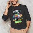 Nanny Of The Birthday Boy Baseball Football Colorful Unisex Long Sleeve T-Shirt