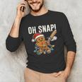 Oh Snap Gingerbreadman Christmas Baseball Humor Unisex Long Sleeve T-Shirt Oh Snap Gingerbreadman Christmas Baseball Humor Unisex Long Sleeve T-Shirt