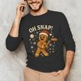 Oh Snap Gingerbreadman Christmas Baseball Unisex Long Sleeve T-Shirt Oh Snap Gingerbreadman Christmas Baseball Unisex Long Sleeve T-Shirt