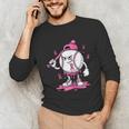 Pink Ribbon Baseball Breast Cancer Awareness Unisex Long Sleeve T-Shirt