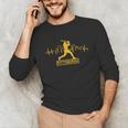 Pittsburgh Lovers Skyline Retro Baseball Heartbeat Men Women Unisex Long Sleeve T-Shirt