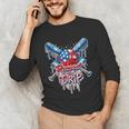 Respect The Drip Baseball American Flag Ice Cream Drip Youth Unisex Long Sleeve T-Shirt