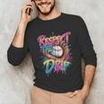 Respect The Drip Baseball Drip Glove Youth Boys Girls Player Unisex Long Sleeve T-Shirt Respect The Drip Baseball Drip Glove Youth Boys Girls Player Unisex Long Sleeve T-Shirt