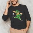 Retro Leprechaun Baseball St Patricks Day Sport Men Boy Kids Unisex Long Sleeve T-Shirt Retro Leprechaun Baseball St Patricks Day Sport Men Boy Kids Unisex Long Sleeve T-Shirt