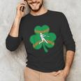 Retro Shamrock Baseball St Patricks Day Men Women Boys Girls Unisex Long Sleeve T-Shirt