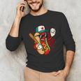 Retro Vintage Baseball Hot Dogs Unisex Long Sleeve T-Shirt Retro Vintage Baseball Hot Dogs Unisex Long Sleeve T-Shirt
