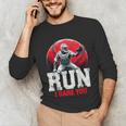 Run I Dare You Baseball Ball Player Catcher Coach Tee Unisex Long Sleeve T-Shirt