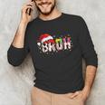 Santa Bruh Baseball Christmas Xmas Meme Pajamas Family Unisex Long Sleeve T-Shirt