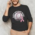 Save 2nd Base Breast Cancer Awareness Pink Ribbon Baseball Unisex Long Sleeve T-Shirt Save 2nd Base Breast Cancer Awareness Pink Ribbon Baseball Unisex Long Sleeve T-Shirt