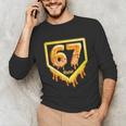 Six Seven 67 Meme Gen Alpha Slang Baseball 101 Unisex Long Sleeve T-Shirt Six Seven 67 Meme Gen Alpha Slang Baseball 101 Unisex Long Sleeve T-Shirt