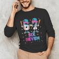 Six Seven Baseball Ice Cream Drip 6 7 Meme Gen Alpha Slang Unisex Long Sleeve T-Shirt Six Seven Baseball Ice Cream Drip 6 7 Meme Gen Alpha Slang Unisex Long Sleeve T-Shirt