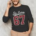 Six Seven Meme Boys Girls Kids 67 Baseball Jersey Unisex Long Sleeve T-Shirt