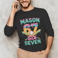 Six Seven Meme Mason Ice Cream Drip Baseball Number 67 Unisex Long Sleeve T-Shirt Six Seven Meme Mason Ice Cream Drip Baseball Number 67 Unisex Long Sleeve T-Shirt
