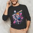 Skeleton Baseball Drip Boy Youth Dripping Baseball Halloween Unisex Long Sleeve T-Shirt Skeleton Baseball Drip Boy Youth Dripping Baseball Halloween Unisex Long Sleeve T-Shirt
