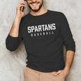 Spartans Baseball Inspired Unisex Long Sleeve T-Shirt Spartans Baseball Inspired Unisex Long Sleeve T-Shirt