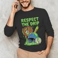 Spooky Zombie Respect The Drip Baseball Halloween Unisex Long Sleeve T-Shirt Spooky Zombie Respect The Drip Baseball Halloween Unisex Long Sleeve T-Shirt