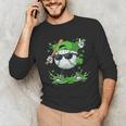St Patrick Day Baseball Drip Ice Cream Baseball Player Men Unisex Long Sleeve T-Shirt