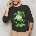 St Patrick Day Baseball Drip Ice Cream Baseball Unisex Long Sleeve T-Shirt