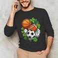 St Patricks Day Shamrock Basketball Baseball Football Soccer Unisex Long Sleeve T-Shirt St Patricks Day Shamrock Basketball Baseball Football Soccer Unisex Long Sleeve T-Shirt