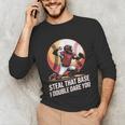 Steal That Base I Double Dare You Baseball Catcher Unisex Long Sleeve T-Shirt Steal That Base I Double Dare You Baseball Catcher Unisex Long Sleeve T-Shirt