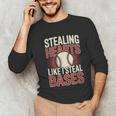Stealing Hearts Like I Steal Bases Baseball Valentine Retro Unisex Long Sleeve T-Shirt Stealing Hearts Like I Steal Bases Baseball Valentine Retro Unisex Long Sleeve T-Shirt