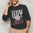Strike Out Breast Cancer Baseball Warrior Unisex Long Sleeve T-Shirt Strike Out Breast Cancer Baseball Warrior Unisex Long Sleeve T-Shirt
