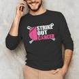 Strike Out Cancer Breast Cancer Awareness Baseball Warrior Unisex Long Sleeve T-Shirt Strike Out Cancer Breast Cancer Awareness Baseball Warrior Unisex Long Sleeve T-Shirt