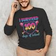 I Survived 100 Days Of School Baseball 100th Day Kids Girls Unisex Long Sleeve T-Shirt I Survived 100 Days Of School Baseball 100th Day Kids Girls Unisex Long Sleeve T-Shirt