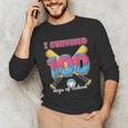 I Survived 100 Days Of School Baseball Cream Drip Boys Unisex Long Sleeve T-Shirt I Survived 100 Days Of School Baseball Cream Drip Boys Unisex Long Sleeve T-Shirt
