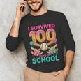 I Survived 100 Days Of School Baseball Ice Cream Drip Unisex Long Sleeve T-Shirt I Survived 100 Days Of School Baseball Ice Cream Drip Unisex Long Sleeve T-Shirt