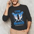 T1D Warrior Baseball Drip Diabetes Awareness Blue Ribbon Unisex Long Sleeve T-Shirt T1D Warrior Baseball Drip Diabetes Awareness Blue Ribbon Unisex Long Sleeve T-Shirt
