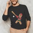 Ugly Christmas Sweater Gingerbread Baseball Toddler Kids Unisex Long Sleeve T-Shirt Ugly Christmas Sweater Gingerbread Baseball Toddler Kids Unisex Long Sleeve T-Shirt